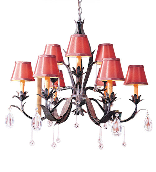 Meyda Tiffany - 120769 - Nine Light Chandelier - Slenderleaf - Crystal