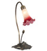 Meyda Tiffany - 12517 - One Light Accent Lamp - Pink/White Pond Lily - Mahogany Bronze