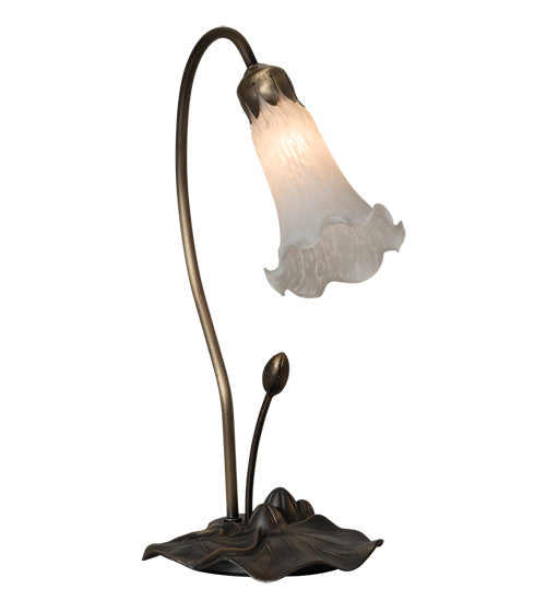 Meyda Tiffany - 13730 - One Light Accent Lamp - White Pond Lily - Mahogany Bronze