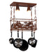 Meyda Tiffany - 143744 - Two Light Pot Rack - Fly Fishing Creek - Rust