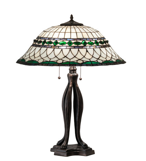 Meyda Tiffany - 15405 - Three Light Table Lamp - Tiffany Roman - Mahogany Bronze