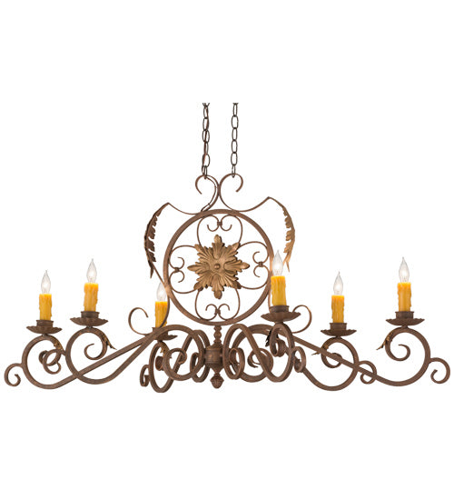 Meyda Tiffany - 154211 - Six Light Chandelier - Christabel - Rust,Antique,Custom
