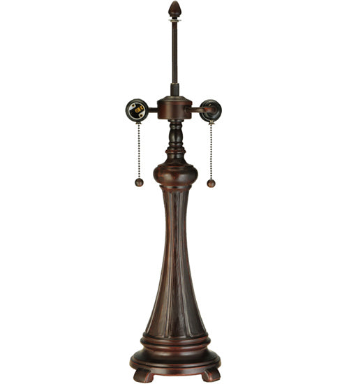 Meyda Tiffany - 157766 - Two Light Table Base - Fluted - Mahogany Bronze