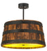 Meyda Tiffany - 160086 - Four Light Pendant - Whiskey Barrel - Natural Wood