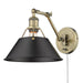 Golden - 3306-A1W AB-BLK - One Light Wall Sconce - Aged Brass