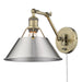 Golden - 3306-A1W AB-PW - One Light Wall Sconce - Aged Brass
