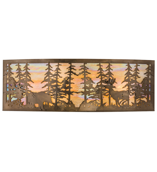 Meyda Tiffany - 162578 - Four Light Wall Sconce - Tall Pines - Antique Copper