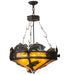Meyda Tiffany - 164396 - Four Light Inverted Pendant - Catch Of The Day - Oil Rubbed Bronze