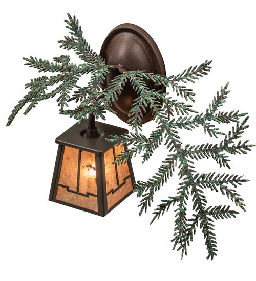 Meyda Tiffany - 164591 - One Light Wall Sconce - Pine Branch - Timeless Bronze,Cafe-Noir