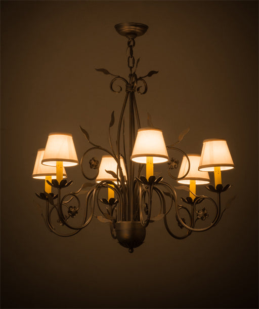 Meyda Tiffany - 165072 - Six Light Chandelier - Bordeaux - Oil Rubbed Bronze