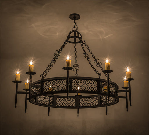 Meyda Tiffany - 165221 - Ten Light Chandelier - Toscano - Black