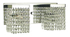 Framburg - 1992 PS - Two Light Wall Sconce - Gemini - Polished Silver with Clear Crystal