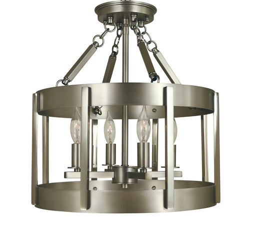 Framburg - 4662 SP/PN - Four Light Flush / Semi-Flush Mount - Pantheon - Satin Pewter with Polished Nickel
