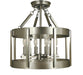 Framburg - 4662 SP/PN - Four Light Flush / Semi-Flush Mount - Pantheon - Satin Pewter with Polished Nickel