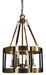 Framburg - 4664 AB/MBLACK - Four Light Chandelier - Pantheon - Antique Brass with Matte Black