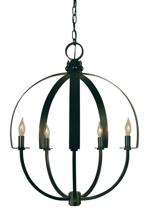 Framburg - 4725 AB - Five Light Chandelier - Luna - Antique Brass