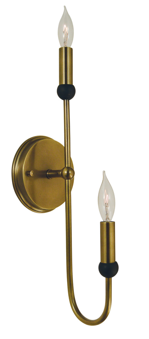 Framburg - 4792 AB/MBLACK - Two Light Wall Sconce - Nicole - Antique Brass with Matte Black