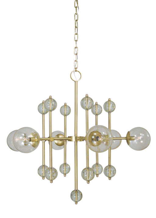 Framburg - 4946 SB - Six Light Chandelier - Solaris - Satin Brass