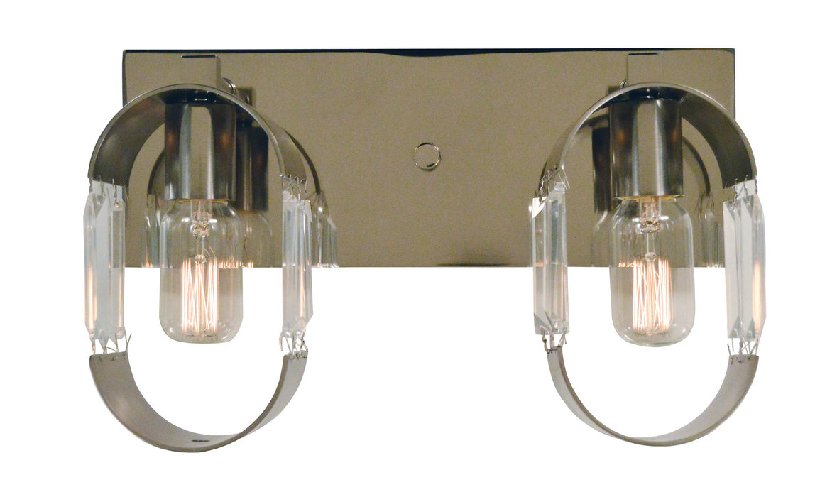 Framburg - 5012 PN/BN - Two Light Wall Sconce - Josephine - Polished Nickel with Brushed Nickel Accents