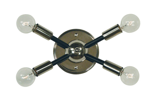 Framburg - 5014 PN/MBLACK - Four Light Wall Sconce - Simone - Polished Nickel with Matte Black Accents