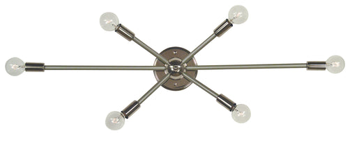 Framburg - 5016 PN/SP - Six Light Wall Sconce - Simone - Polished Nickel with Satin Pewter Accents