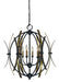 Framburg - 5055 MB/AB - Six Light Chandelier - Monique - Mahogany Bronze with Antique Brass Accents