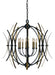 Framburg - 5058 MB/AB - Eight Light Chandelier - Monique - Mahogany Bronze with Antique Brass Accents
