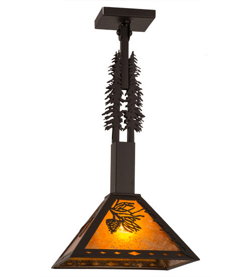 Meyda Tiffany - 165542 - One Light Pendant - Winter Pine - Oil Rubbed Bronze