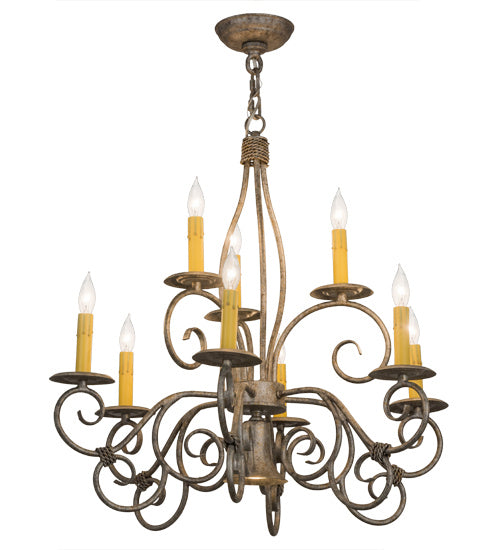 Meyda Tiffany - 165963 - Ten Light Chandelier - Grace - Oil Rubbed Bronze