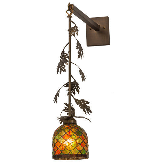 Meyda Tiffany - 167468 - One Light Wall Sconce - Oak Leaf & Acorn - Antique Copper