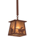 Meyda Tiffany - 169620 - One Light Pendant - Cowboy & Steer - Rust