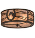 Meyda Tiffany - 169866 - Two Light Flushmount - Horseshoe - Oil Rubbed Bronze