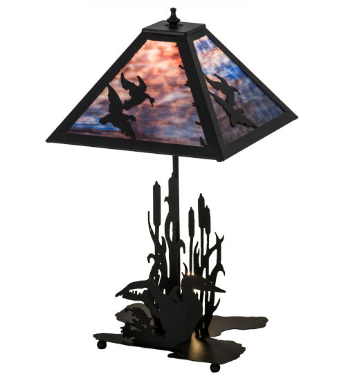 Meyda Tiffany - 170687 - Two Light Table Lamp - Ducks In Flight - Crystal