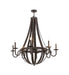 Meyda Tiffany - 172321 - Eight Light Chandelier - Barrel Stave - Steel