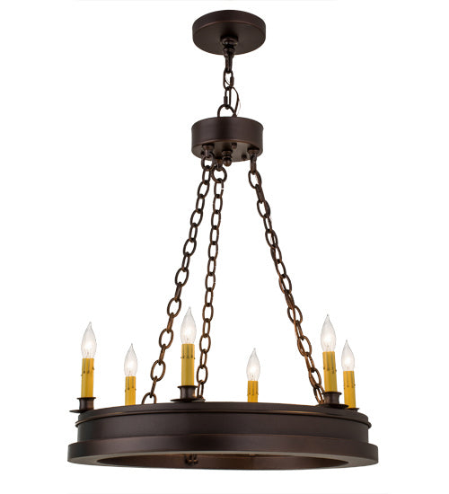 Meyda Tiffany - 172655 - Six Light Chandelier - Sullivan Ranch - Mahogany Bronze