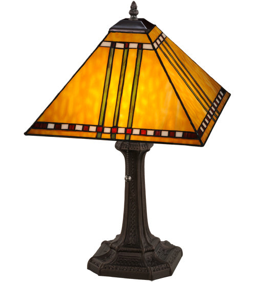 Meyda Tiffany - 181598 - One Light Table Lamp - Prairie Corn - Mahogany Bronze
