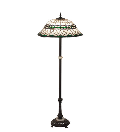Meyda Tiffany - 189107 - Three Light Floor Lamp - Tiffany Roman - Mahogany Bronze