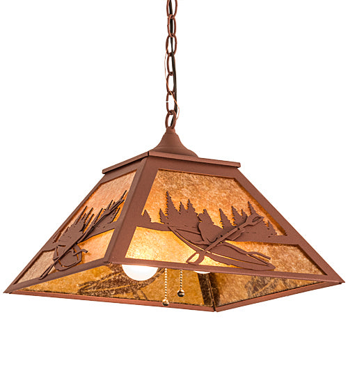 Meyda Tiffany - 190327 - Two Light Pendant - Kayaker - Rust