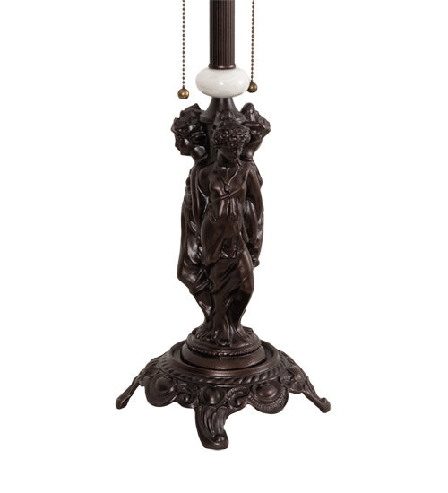 Meyda Tiffany - 19904 - Two Light Table Base - 3 Graces - Mahogany Bronze