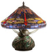 Meyda Tiffany - 212524 - Two Light Table Lamp - Tiffany Hanginghead Dragonfly - Antique