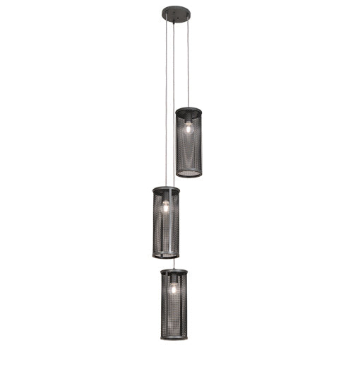 Meyda Tiffany - 212780 - Three Light Pendant - Cilindro