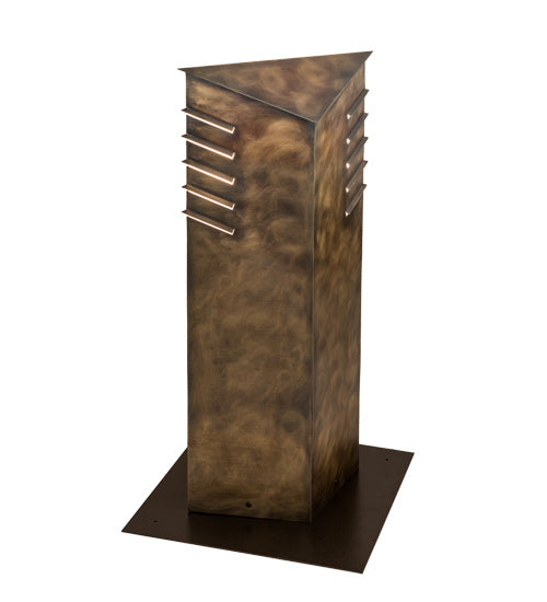 Meyda Tiffany - 213135 - Four Light Bollard - Aploks - Burnished Brass