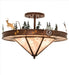 Meyda Tiffany - 214797 - Six Light Semi-Flushmount - Wildlife - Copper Vein