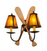 Meyda Tiffany - 216852 - Two Light Wall Sconce - Paddle - Antique Copper,Natural Wood