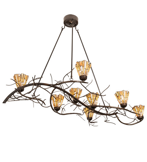 Meyda Tiffany - 218102 - Eight Light Chandelier - Winter Solstice - Antique Copper,Timeless Bronze,Burnished Copper