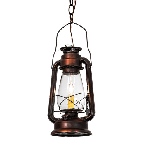 Meyda Tiffany - 218760 - One Light Mini Pendant - Miner`S Lantern - Vintage Copper