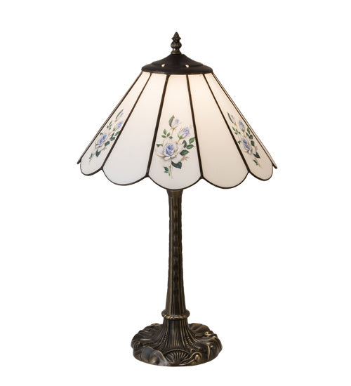 Meyda Tiffany - 218823 - One Light Table Lamp - Roses - Rust
