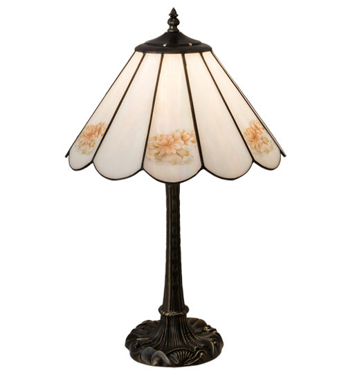 Meyda Tiffany - 218840 - One Light Table Lamp - Roses - Mahogany Bronze