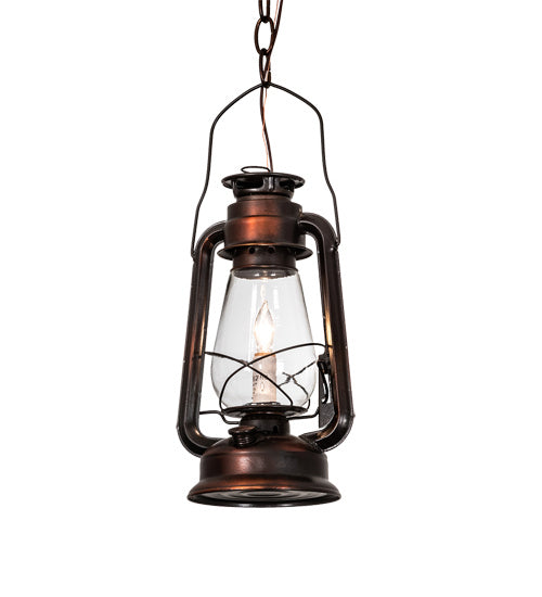Meyda Tiffany - 220231 - One Light Mini Pendant - Miner`S Lantern - Vintage Copper