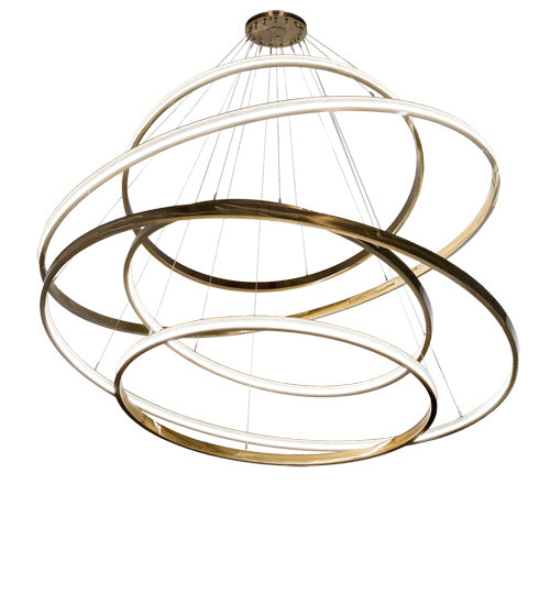 Meyda Tiffany - 220811 - LED Chandelier - Anillo - Brass Tint
